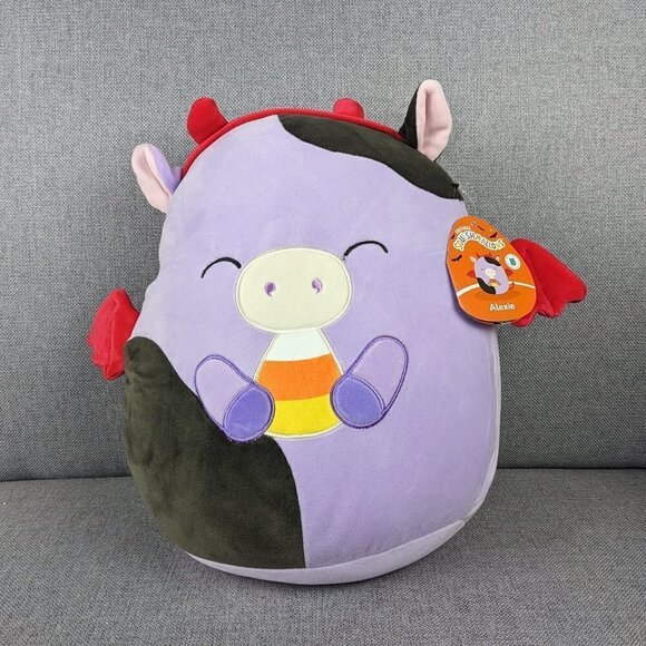 Squishmallows Alexie the Purple Cow in Red Devil Costume 12" - Picture 1 of 6